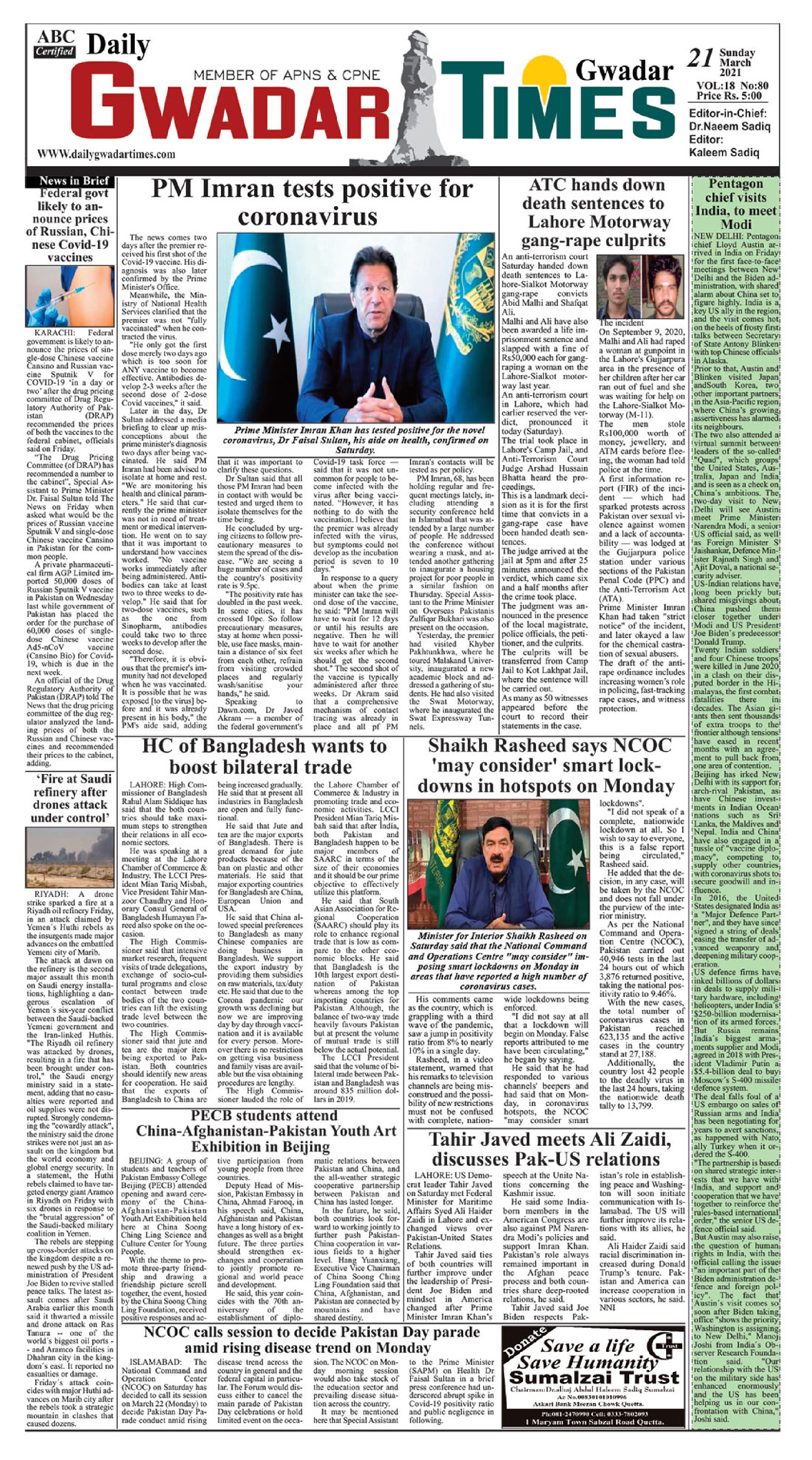 Gwadar times 21-03-2021